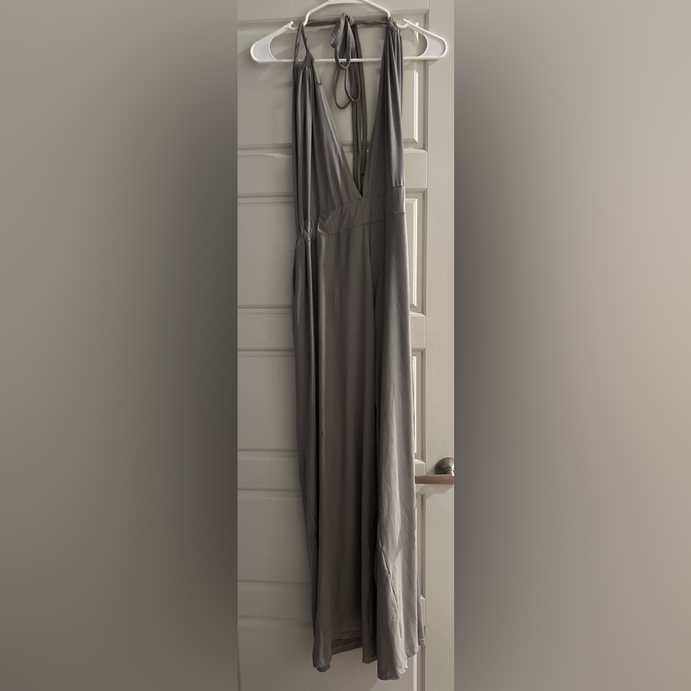Halter Jumpsuit Grey